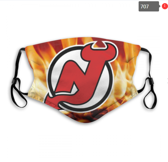 NHL New Jersey Devils #6 Dust mask with filter->nhl dust mask->Sports Accessory